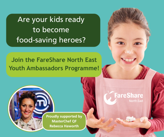 Rebecca Haworth MasterChef - Ambassador of the FareShare North East Youth Programme 